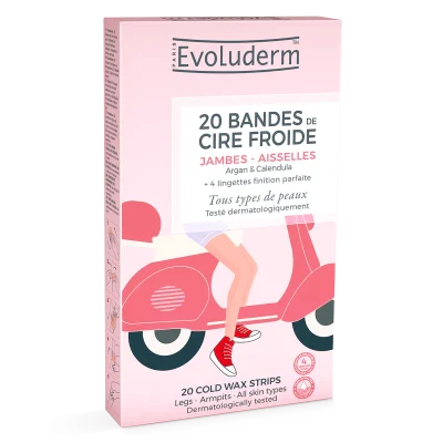 20 Bandes Dépilatoires de Cire Froide - Visage & Maillot